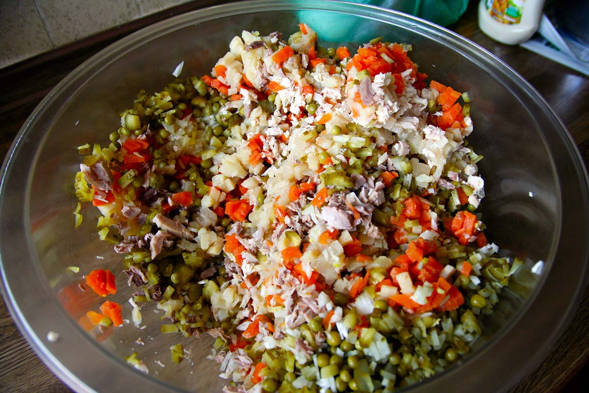 Bœuf saláta / Fleischsalat Hungeria